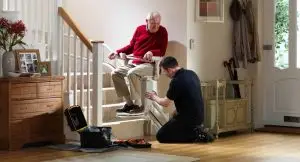 monte escalier fonctionnant sur batterie